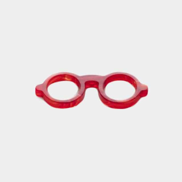 【ピンバッチ】ラペルピン・メガネホルダーになるピンバッチ megane pin (レッド) 
