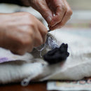 【絞り染め】三毳山麓工房 ストール 梨地紋 ブロン