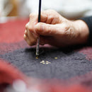 【絞り染め】三毳山麓工房 ストール ナスカ地紋 レッド