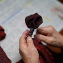 【絞り染め】三毳山麓工房 ストール 梨地紋 ブルー