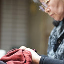 【絞り染め】三毳山麓工房 ストール 梨地紋 グレー