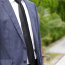 【西陣織】Nekado プリーツタイ サテンブラック