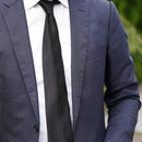 【西陣織】Nekado プリーツタイ サテンブラック