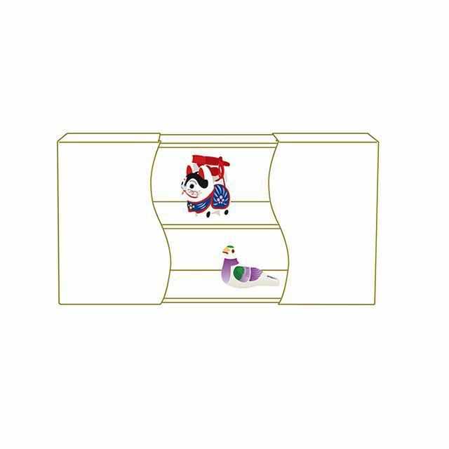 【加茂桐箪笥】想ひ凾 (野本桐凾製作所) 桐の飾り棚 (木地 クリア)