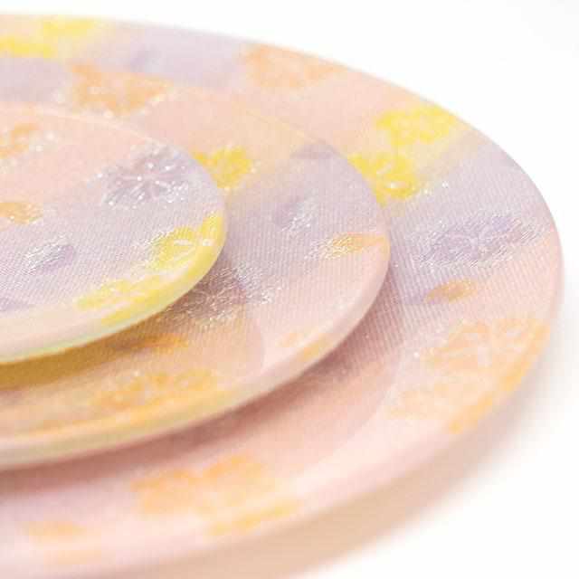 【お皿】 ORI-ZARA (桜) ピンク 5点セット｜西陣織