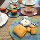 【お皿】 ORI-ZARA (桜) ブルー 5点セット｜西陣織