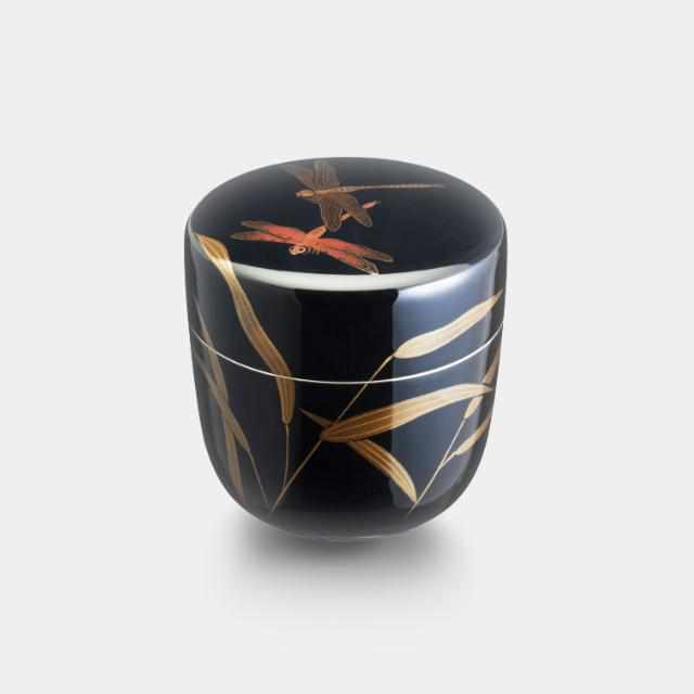 【茶壷】輪島仕上げ 棗 トンボ 蒔絵 | 大阪浪華錫器