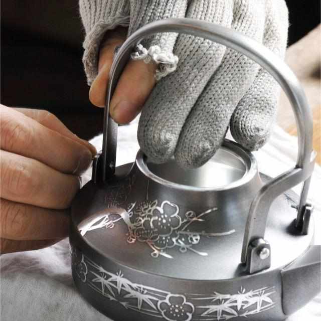 【茶器揃】イブシ 三ッ組 | 大阪浪華錫器