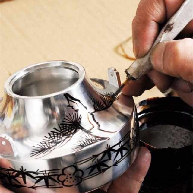 【茶器揃】イブシ 三ッ組 | 大阪浪華錫器