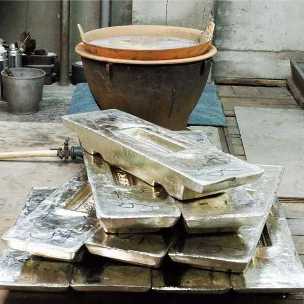 火鉢貫入地ワインクーラーメダカ古民家 さざなみ | 大阪浪華錫器【ワインクーラー】 ｜ARTISAN