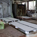 【古伊万里焼】林九郎窯 絞り 長角プレート ai