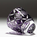 【ぐい呑】菊七宝 -kiku shippo- (紫)｜切子