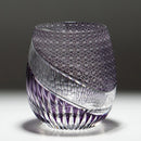 【グラス】ienomi 白蛇 -haku ja- (紫)｜切子