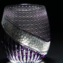 【グラス】ienomi 白蛇 -haku ja- (紫)｜切子