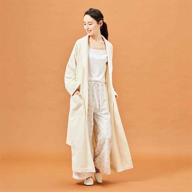 【ルームウェア】Foo Tokyo ナイトガウン ホワイトカシミヤ