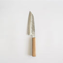 【三徳包丁】AUS10槌目ダマスカス 樫八角柄 170 | BECOSオリジナル