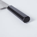 【三徳包丁】AUS10槌目ダマスカス 藍染 黒 樫八角柄 170 | BECOSオリジナル