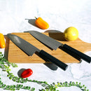 【三徳包丁】V10ダマスカス31層 藍染 青 樫八角柄 170 | BECOSオリジナル