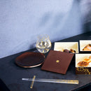 【プレート】KAGA SHIKISAI FLOWER SEPIA | 金沢箔 | 箔一