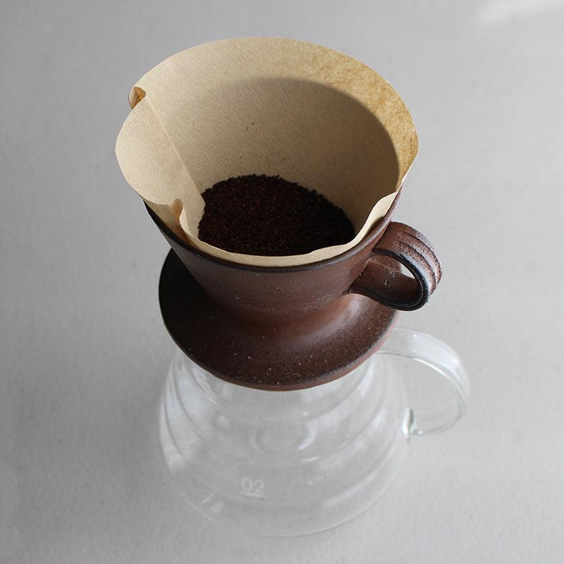【コーヒードリップセット】珈琲カップ & ドリッパー | 備前焼 | 恒枝直豆