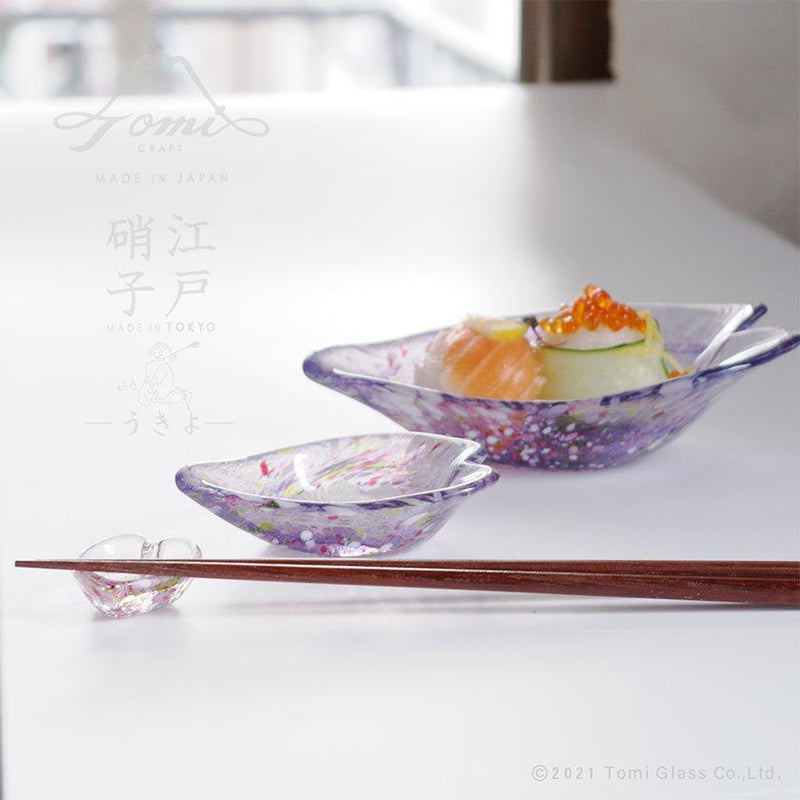 富硝子 【食器3点セット】うきよヒラリ (小鉢 豆皿 箸置き) | 江戸硝子