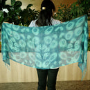 【ストール】天然インディゴ 手染め (絞り) | 藍染 | インディゴ気仙沼