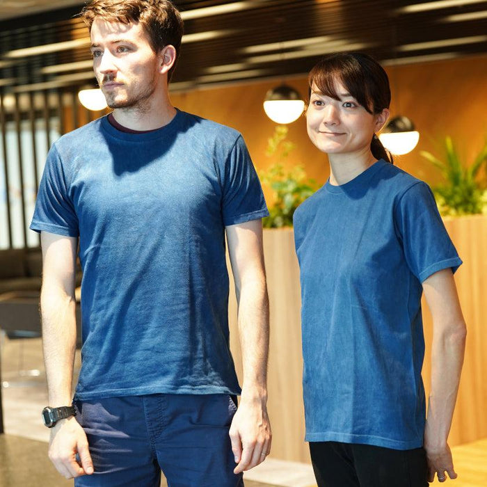 【Tシャツ】天然インディゴ(一色染め) | 藍染 | 