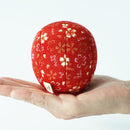 【だるま】江戸だるま (小)ちりめんA (赤) | 江戸木目込み | 柿沼人形