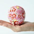 【だるま】江戸だるま (小)ちりめんB (桃) | 江戸木目込み | 柿沼人形