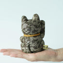 【招き猫】迷彩柄 (緑) M | 江戸木目込み | 柿沼人形