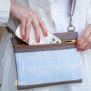 【サコッシュ】 ブルー チョコミント｜西陣織