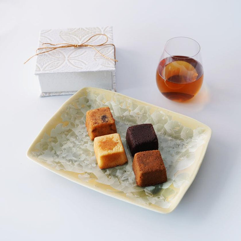 【焼き菓子】ジュエリーボックス ＜フィナンシェ4つ入＞ 内箱なし｜西陣織