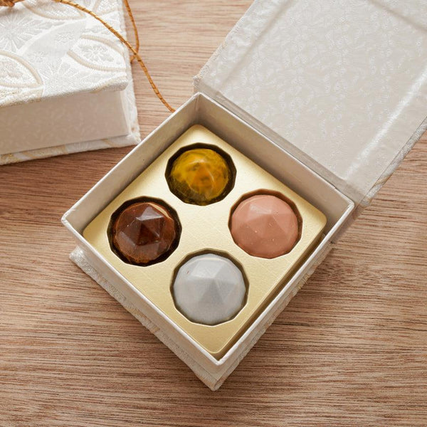 【チョコレート4つ入】ジュエリーボックス＜七宝チョコ (warm tone)＞内箱なし | 西陣織 | RE:NISTA
