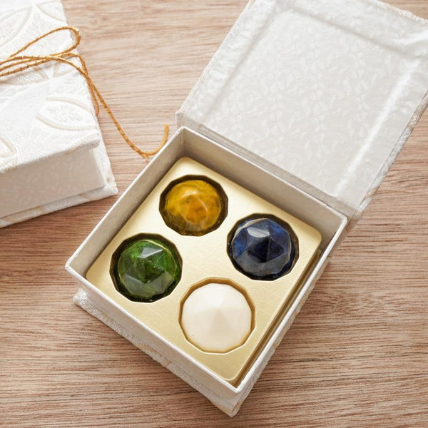 【チョコレート4つ入】ジュエリーボックス＜七宝チョコ (cool tone)＞内箱なし | 西陣織 | RE:NISTA