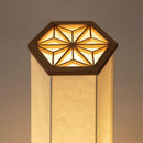 【ライト】和紙行灯 角麻の葉 (D) | 組子 (大型配送料2,500円)