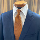 【ネクタイ】豊かな金茶 オリジナルロゴ | 国産シルク | SHAKUNONE (贈答用の紙袋付き)