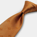 【ネクタイ】豊かな金茶 オリジナルロゴ | 国産シルク | SHAKUNONE (贈答用の紙袋付き)