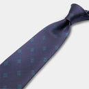 【ネクタイ】奥深い青紺碧 オリジナルロゴ | 国産シルク | SHAKUNONE (贈答用の紙袋付き)