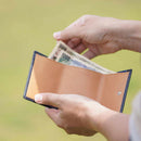 【財布】三折 (群青) | 松阪牛革 | バンビ