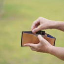 【財布】三折 (群青) | 松阪牛革 | バンビ