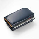 【財布】三折 (藍色) | 松阪牛革 | バンビ