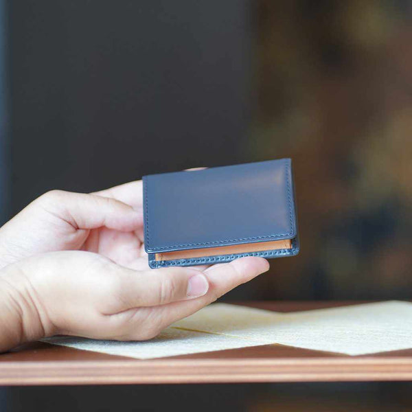 【小銭入れ】ボックス (群青) | 松阪牛革 | バンビ