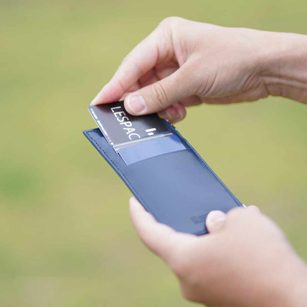 【スマートウォレット】GREDEER  (ネイビー) | 松阪牛革 | バンビ