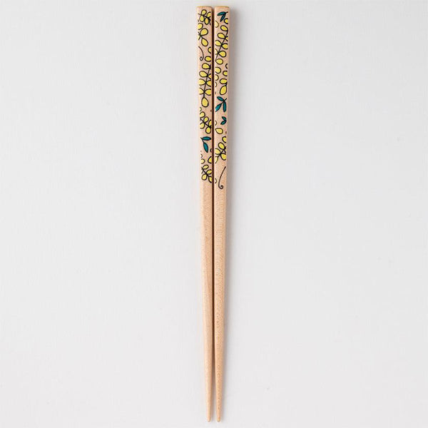 【箸】KUTANI SEAL 藤 22.5cm (食洗機 可) 箸置き ギフト箱付 | 若狭の塗箸 | 箸蔵まつかん