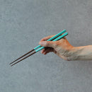 【夫婦箸】波のきらめきペア 落雁箸置き付 | 若狭の塗箸 | 箸蔵まつかん