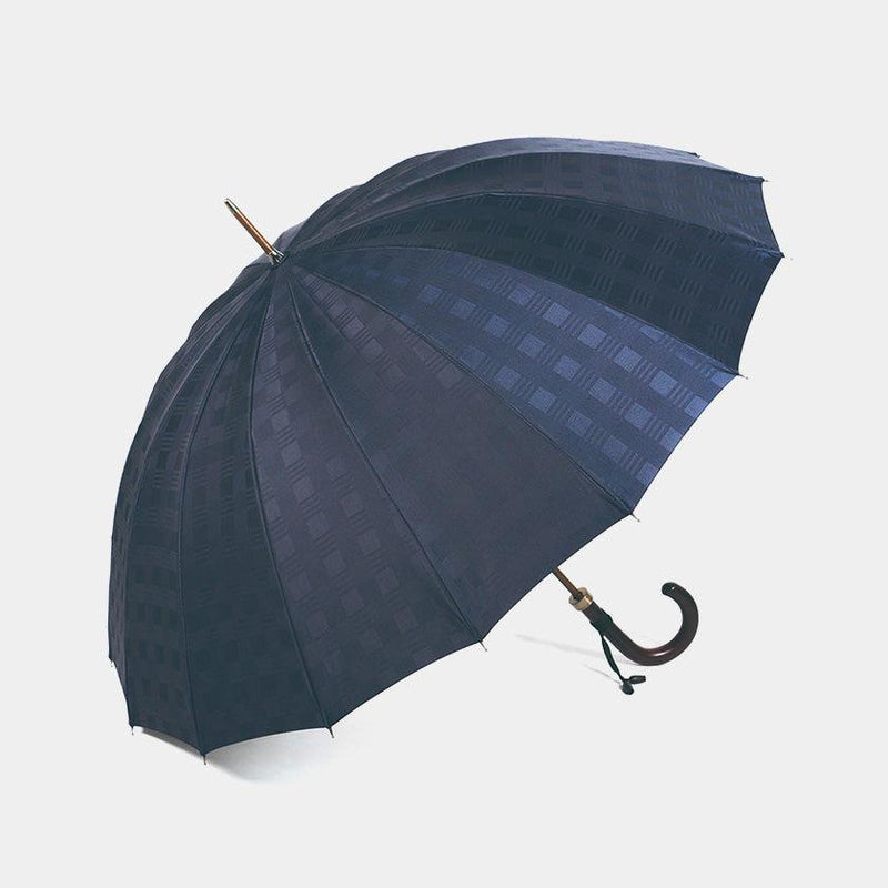 【雨傘】紳士 チェス ロング カーボン (ネイビー) | 東京洋傘 | 宮内庁御用達 前原光榮傘商店