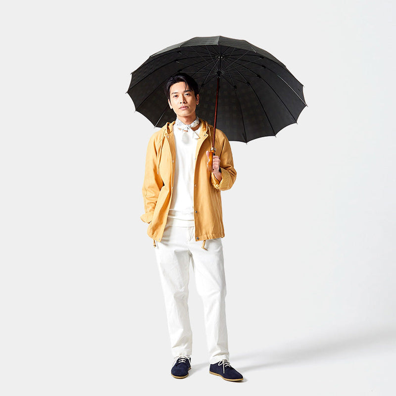 【雨傘】紳士 チェス ロング カーボン (モスグリーン) | 東京洋傘 | 宮内庁御用達 前原光榮傘商店