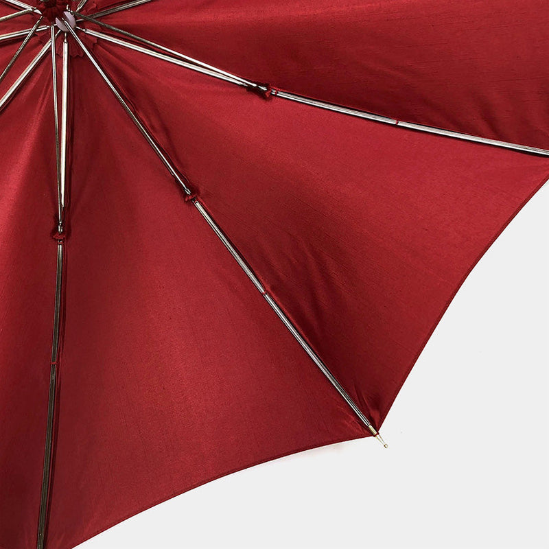 【晴雨兼用傘】婦人 シャンタン ショート (レッド) | 東京洋傘 | 宮内庁御用達 前原光榮傘商店