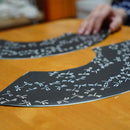 【扇子】女持 箔 墨流し 本煤竹 | 江戸扇子｜雲錦堂 深津扇子店