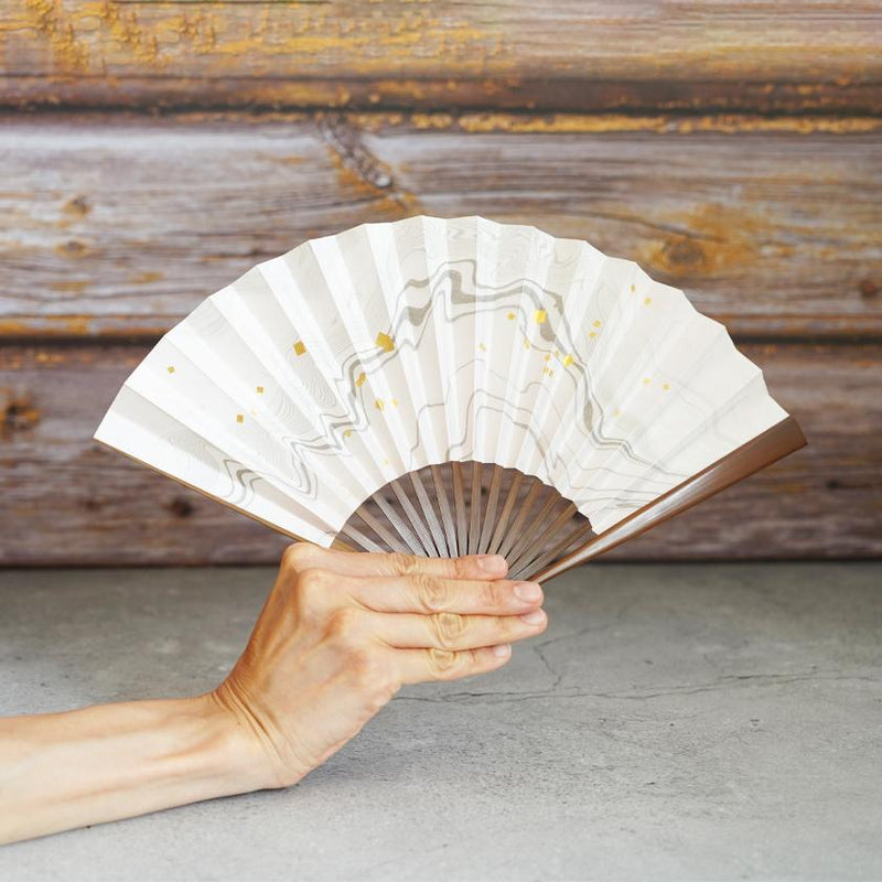 【扇子】女持 墨流し 唐木 | 江戸扇子｜雲錦堂 深津扇子店